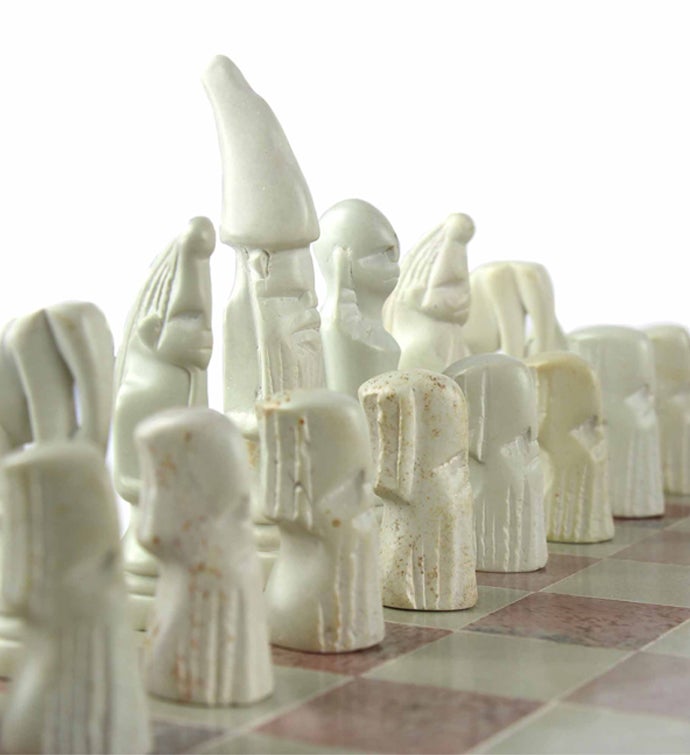 Hand-Carved Soapstone Chess Set